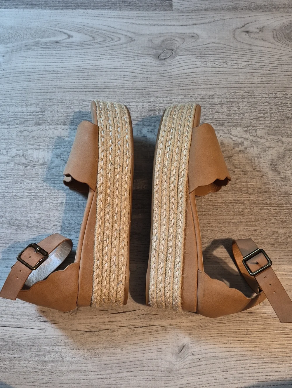 Tillys|Bamboo Scallop Espadrille Womens Platform Sandals